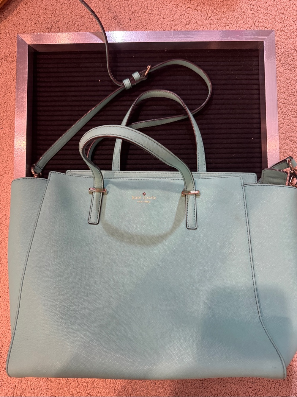 kate spade Mint Tote in Seafoam Green
